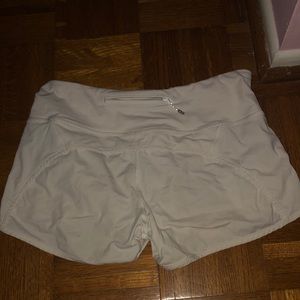 White athletic hotty hot shorts